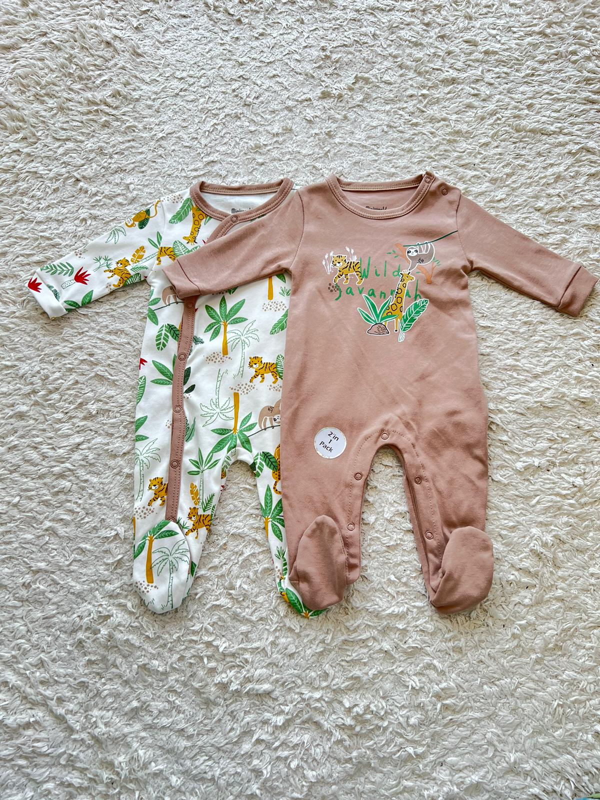 Yenidoğan Patikli Çıtçıtlı İkili Bebek Tulumu