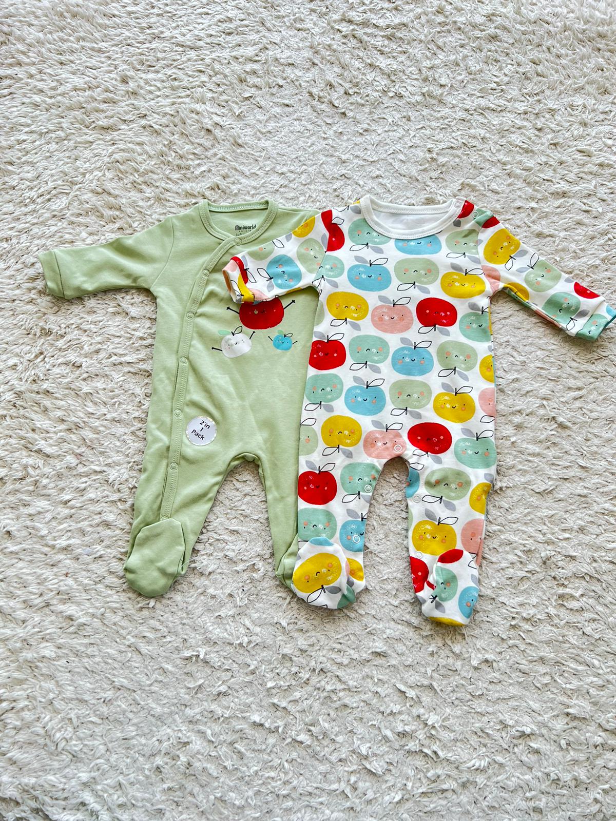 Yenidoğan Patikli Çıtçıtlı İkili Bebek Tulumu